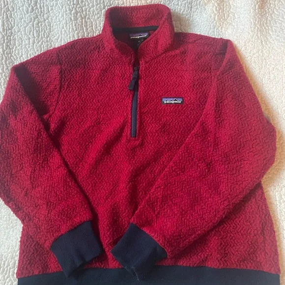 Patagonia Deep Red Fleece Pullover - Picture 1 of 4